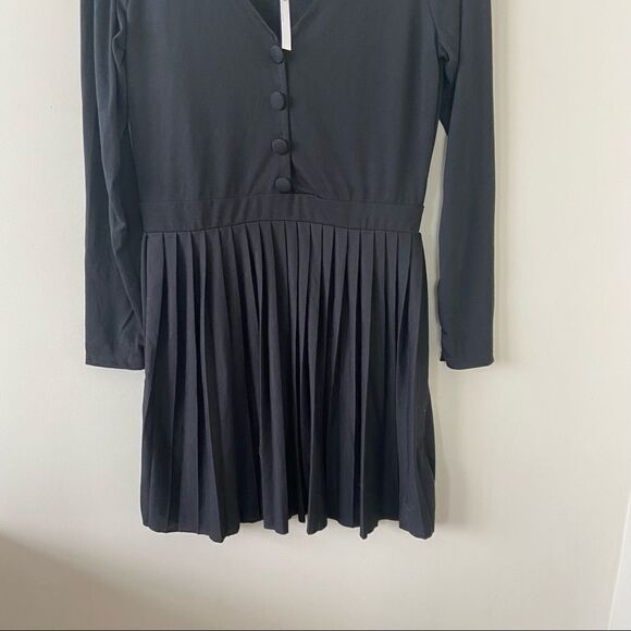 ASOS-PLEATED button front long sleeve dress (Size:US 6) - Picture 4 of 7
